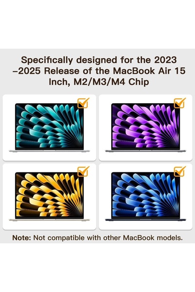 SKYDDAR INNOVATION Foil for MacBook Air 15" (2023 / 2024), Anti Glare VisionProX, set sticker, Transparent/Matte