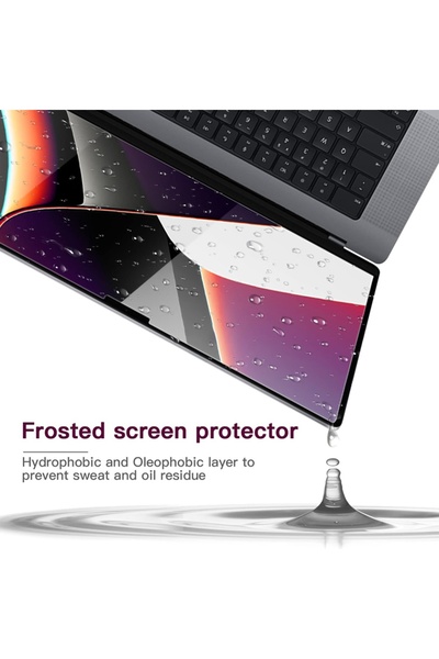 SKYDDAR INNOVATION MacBook Pro 16" 2024 Screen Protector, Anti Glare VisionProX, set sticker, Transparent/Matte