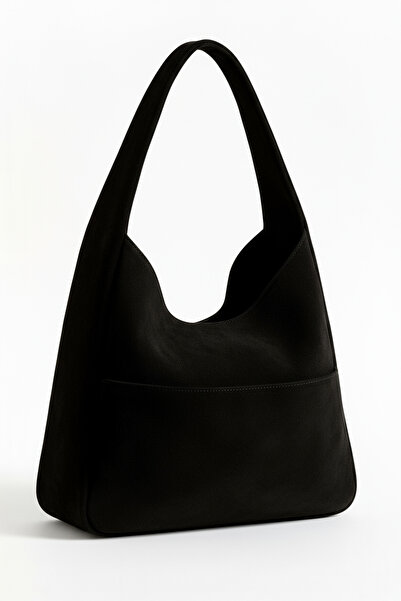 KISCHE Women's Shoulder Bag Hobo Pinterest Casual Suede Black Lined Bag