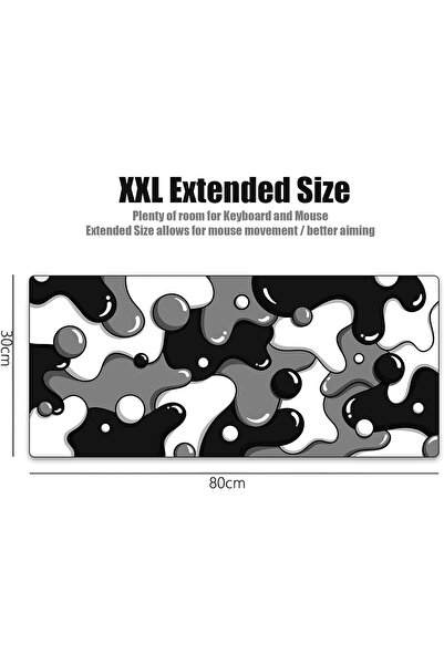 Other Extended Gaming Mouse Pad 80×30 cm Black & White - Ybaier