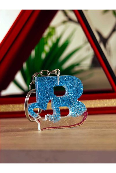 TAKIDA GÜMÜŞ Butterfly Keychain Letter Keychain