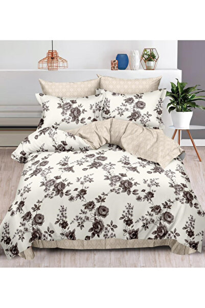 Pucioasa Finet Cotton Bedding - Double Bed Linen 6-piece Set, Two-Sided Pattern (code ST-204-BF)