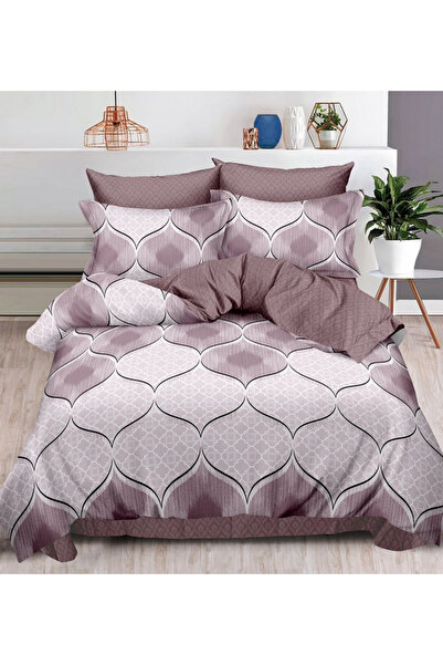 Pucioasa Somnia Cotton Finet Double Bedding Set (Elastic Sheet) - 6-piece, Reversible (ST-223-BF)