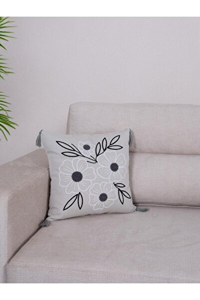 MODALİN Bohemian Woven Decorative Throw Pillow Cover 43X43 cm – Zippered, Fringed