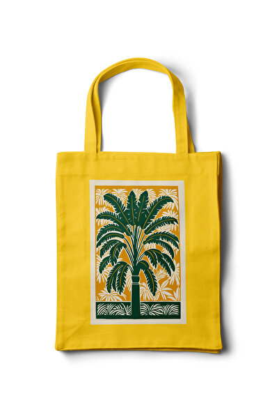 INKD Artistic Gabardine Cloth Bag – Tropical Design - 35X40