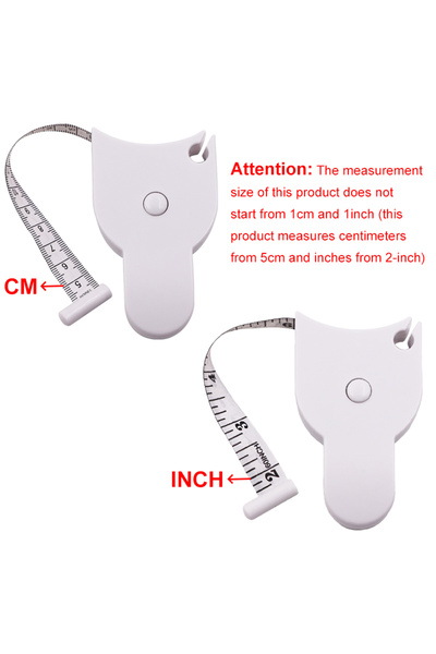 Choice شريط قياس تلسكوبي أوتوماتيكي أبيض، شريط قياس للجسم، مسطرة خياطة، أدوات، أشرطة سنتيمترية