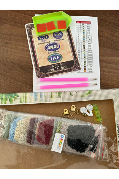 Krista Canvas Wall Art GM1012 Goblen Square Diamonds, Framed, 50 x 40 cm, Gondolas in Venice