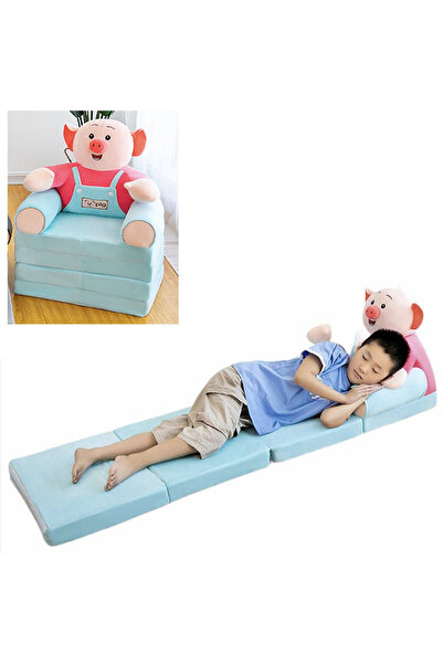 Krista Fotoliu Purcelus Bleu, cu 4 plăci, extensibil până la 150 cm