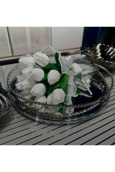 bilen tasarım Bride's Bouquet Wet Tulip with Pearl Detail