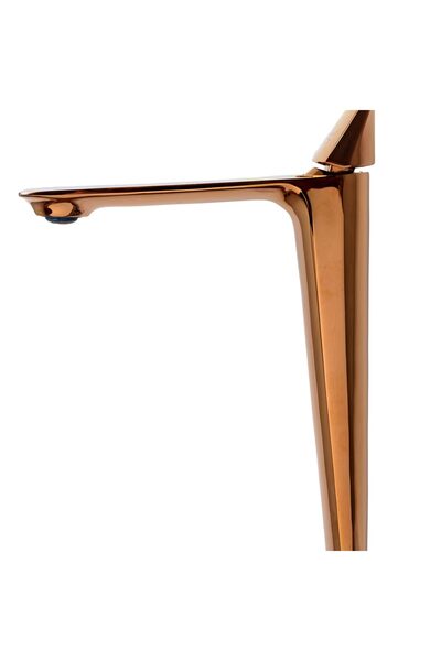 Trendy's Μπαταρία νιπτήρα, TRENDY'S, τοποθέτηση σε πάγκο, δίπλα στον νιπτήρα, ροζ-χρυσή