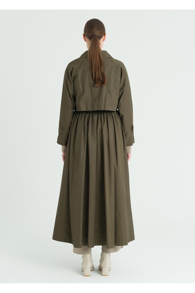 Armağan Allerli Beli Büzgülü Pardesü