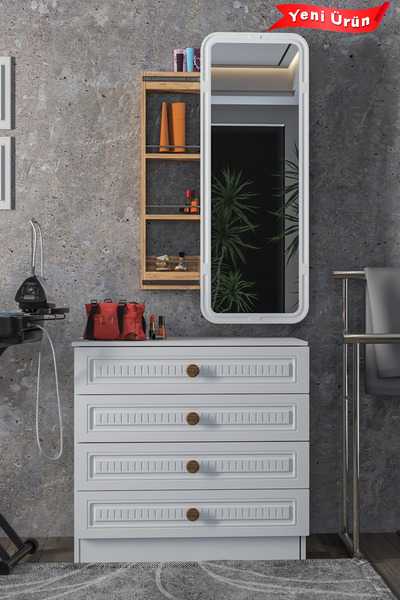 Platinreyon ÇOK AMAÇLI AYNALI TAKI DOLABI MDF KAPAK