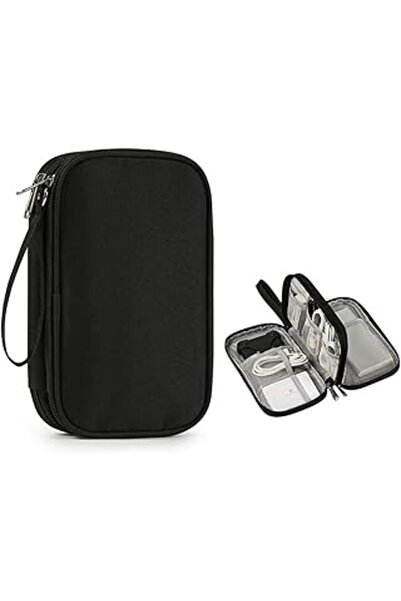 ECVV حقيبة تنظيم الكابلات المحمولة - تخزين إلكترونيات السفر الصغيرة