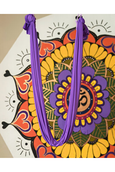 YogaKalp Yoga Hammock Set - 5 Mt Length X 2.5 Mt Stretching Share for High Ceilings