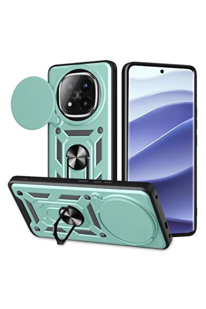 Stef's Cat Carcasă pentru Xiaomi Redmi Note 14 Pro+ 5G, CamShield, Verde