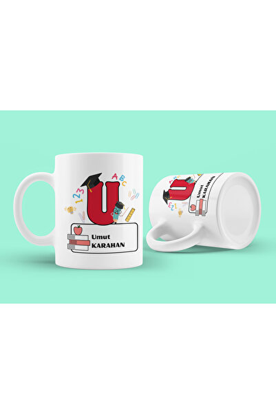 Nino Store Special Design Gift for Teachers Starting with the Letter U B Printed Mug