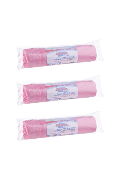 Merve Pack Set 3 Saci menajeri cu snur si miros de trandafiri 60L - 10buc/rola