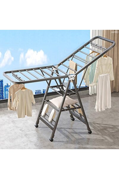 VINNYSEN Foldable Clothes Drying Rack, Stainless Steel Laundry Drying Rack, Non-Slip Buckle, Collapsible