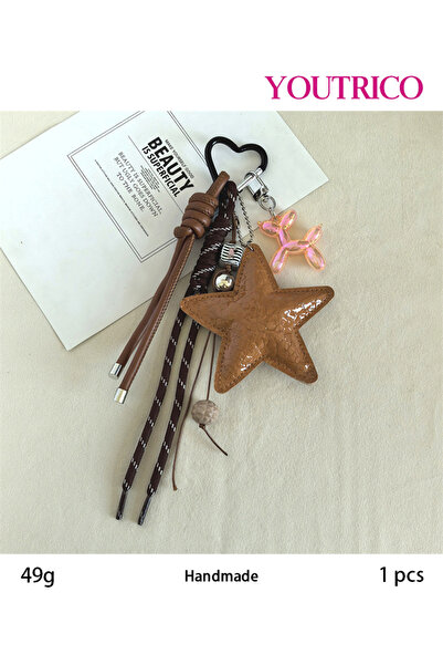 Youtrico سحر جلدية دوپامين ملون، حقيبة يد مصنوعة يدوياً، سلسلة مفاتيح، إكسسوا...