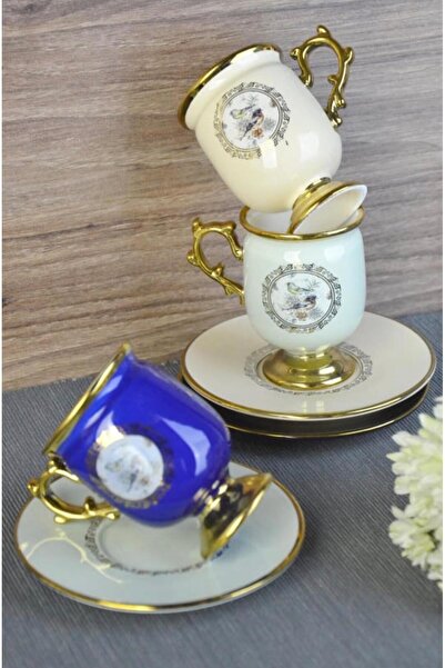 Paçi 6-Piece Stylish Designed Coffee Cup Set for Daily and Special Use