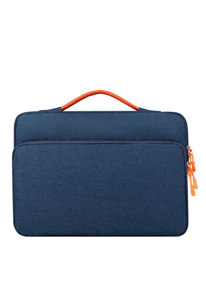 Glassology حقيبة كمبيوتر محمول مقاس 14 بوصة مزودة بمقبض - حماية زرقاء أنيقة