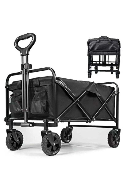 ZUIHAO عربة تخييم خارجية قابلة للطي، عربة حديقة عريضة 75 × 50 سم شديدة التحمل...