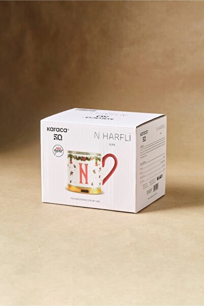 Karaca New Year Honeycomb Letter N Mug 330 ml