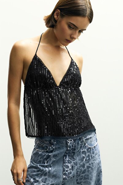 Pull & Bear Pullu sırtı açık top