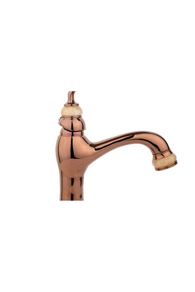 Trendy's Μπαταρία νιπτήρα TRENDY'S, εγκατάσταση νιπτήρα μπάνιου, χρυσό νεφρίτη-ροζ χρυσό