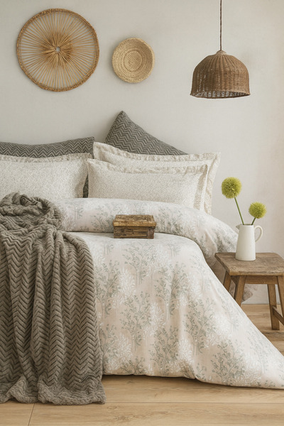 BED LİNE EVERYDAY YATAK Ö. NEVRESİM TAKIMI ÇİFT KİŞİLİK ROWENA MAVİ