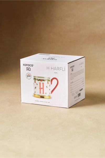 Karaca New Year Honeycomb H Letter Mug 330 ml