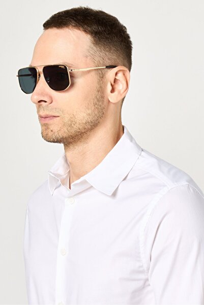 Carrera Men 207881RHL59Q3 Aviator Sunglasses, Gold