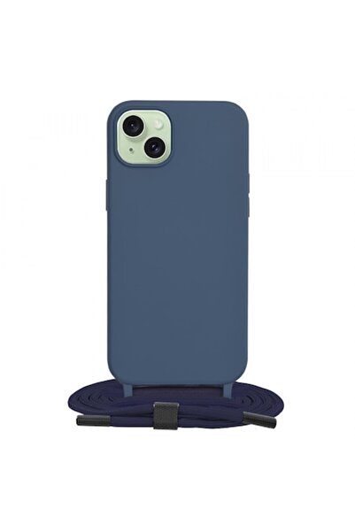 Stef's Cat Θήκη Apple iPhone 15 Plus, με κορδόνι crossbody, μπλε