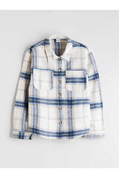 LC Waikiki Cămașă pentru fetiță în carouri ecru