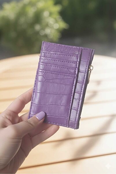 Uzs pace Luxury Crocodile Pattern Zippered Card Holder & Wallet