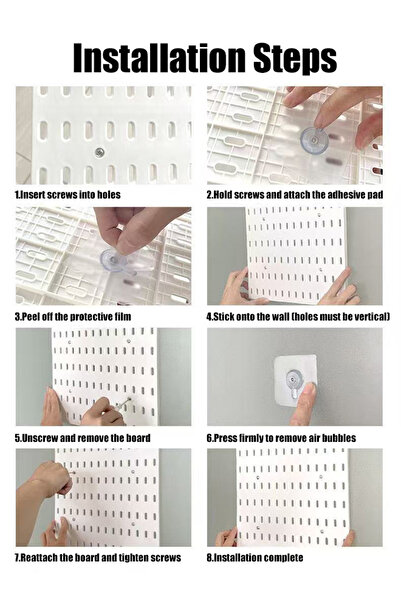 Generic مجموعة منظم حائط من 6 قطع باللون الأسود مع رف حائط للتخزين والعرض، وحدات قابلة للتعليق