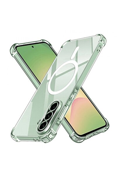 Stef's Cat Carcasă MagSafe compatibilă cu Samsung Galaxy A56 (A566), rezistentă la șocuri, transparentă