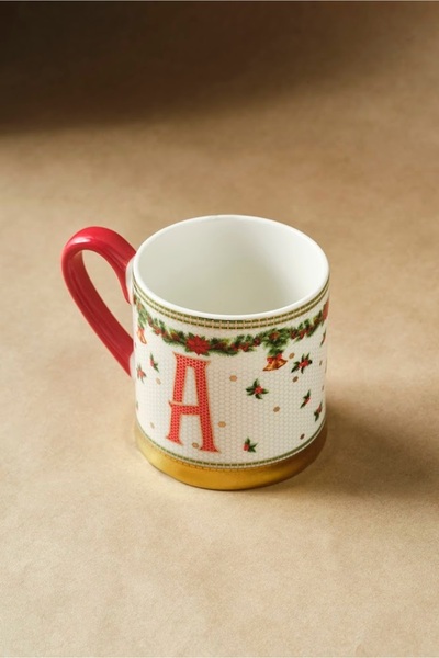 Karaca New Year Honeycomb Letter a Mug 330 ml