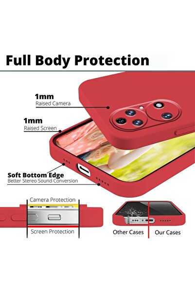 Flippy Husa Protectie, pentru Huawei P50 Pro, Liquid Silicone, Microfibra, Incarcare Wireless, Rosu