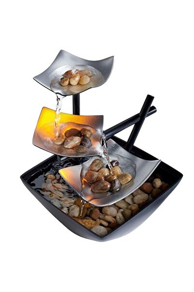 MACVI ® Therapeutic Fountain, Zen effect, soothing water, stones, automatic pump, decor