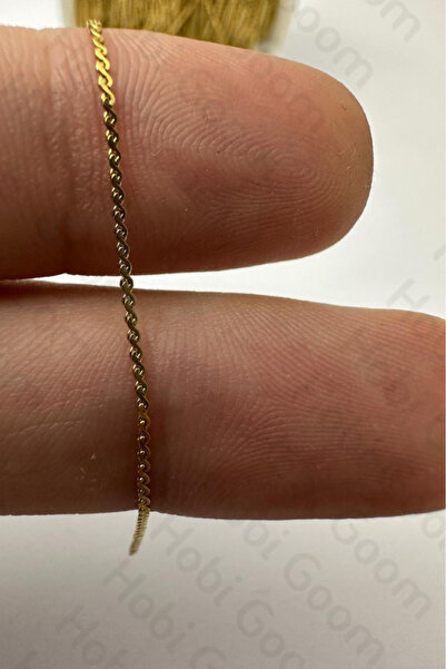 Gold Color Stainless Steel Thin Italian Chain for Jewelry Making / Production | 1 meter