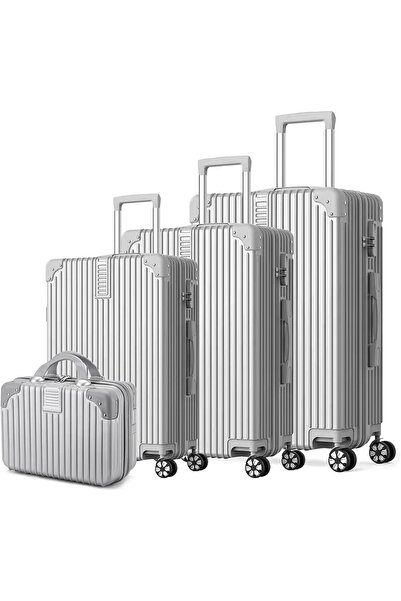 ZUIHAO مجموعة حقائب سفر من 4 قطع من PC Hardshell مجموعة حقائب سفر 14/20/24/28 بوصة