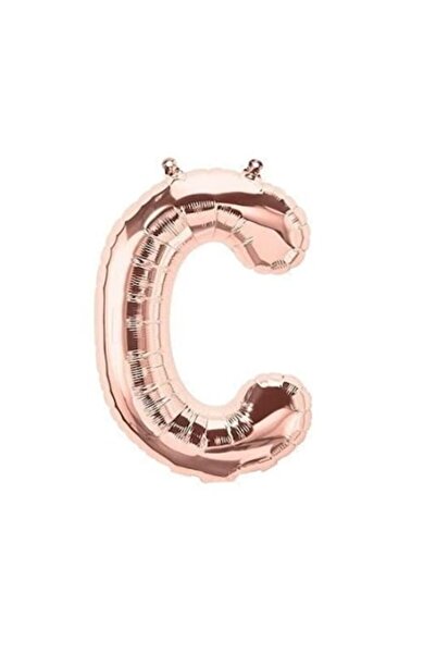 OEM Φόιλ μπαλόνι γράμμα C, ESB, 35 cm, ροζ χρυσό