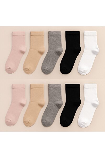 shefox 10 أزواج من جوارب نصفية نسائية من الخيزران الأساسية الفاخرة