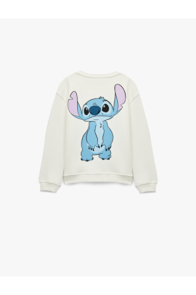 Koton Licensed Long Sleeve Crew Neck Stitch Printed Sweatshirt