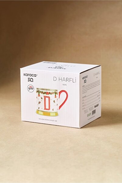 Karaca New Year Honeycomb Letter D Mug 330 ml