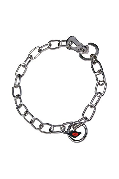 HS Sprenger Dog collar Silver 3 mm Links Semi-long (45 cm)