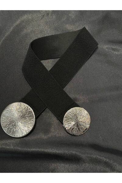 Fiori Gold Buckle Interlocking Elastic Women's Belt, Jacket Belt, Shirt Belt, Dress Belt