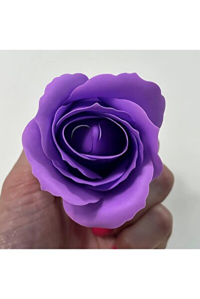 MACVI ® 50 Premium Soap Roses, 5×5 cm, elegant decor & gift, purple