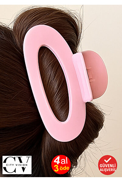 cityvision Korean Style Jelly Oval Model Pink Color Hairpin 9 cm – Stylish an...
